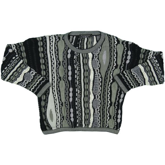 Protege Mercerized 3D Knit Hip Hop Kanye Biggie Cosby Coogi Style Sweater - Picture 1 of 4